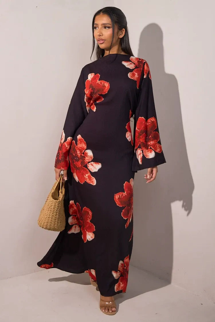 Flower Modest Dress