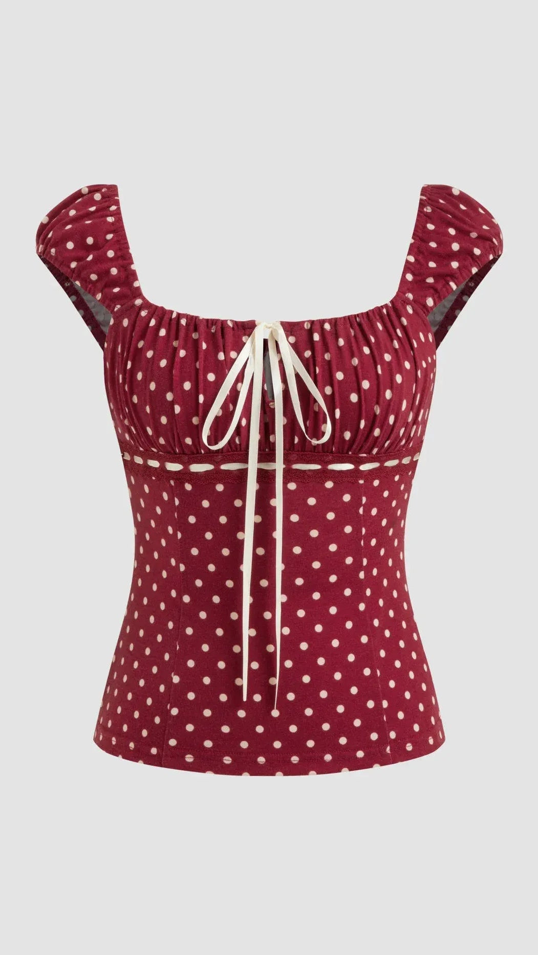 Nymera Tri-Color Polka Tie Top