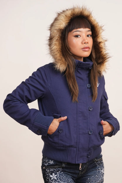 Nymera 2000s Jacket With Fur Collar