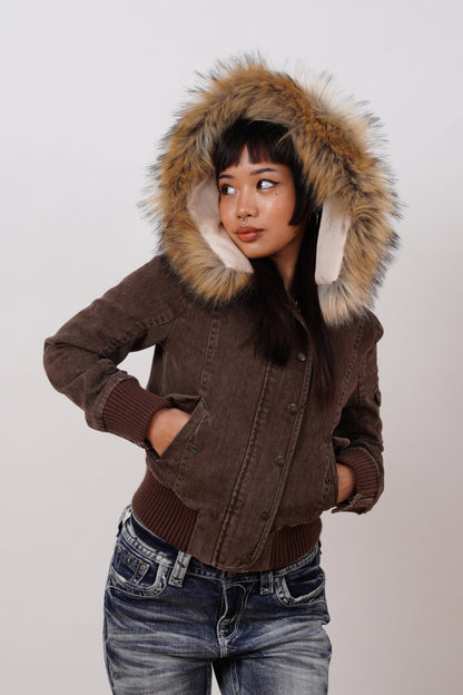 Nymera 2000s Jacket With Fur Collar