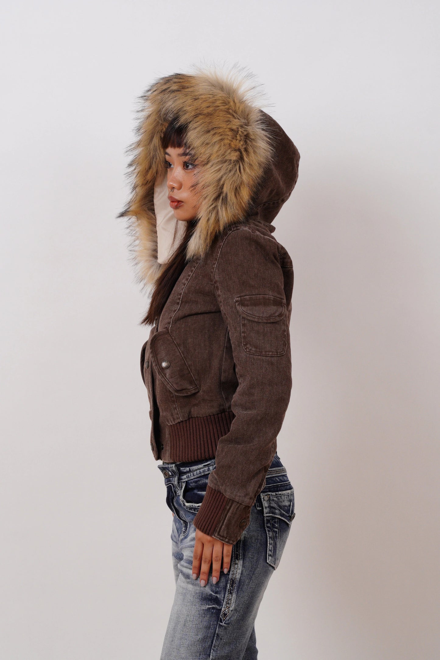 Nymera 2000s Jacket With Fur Collar