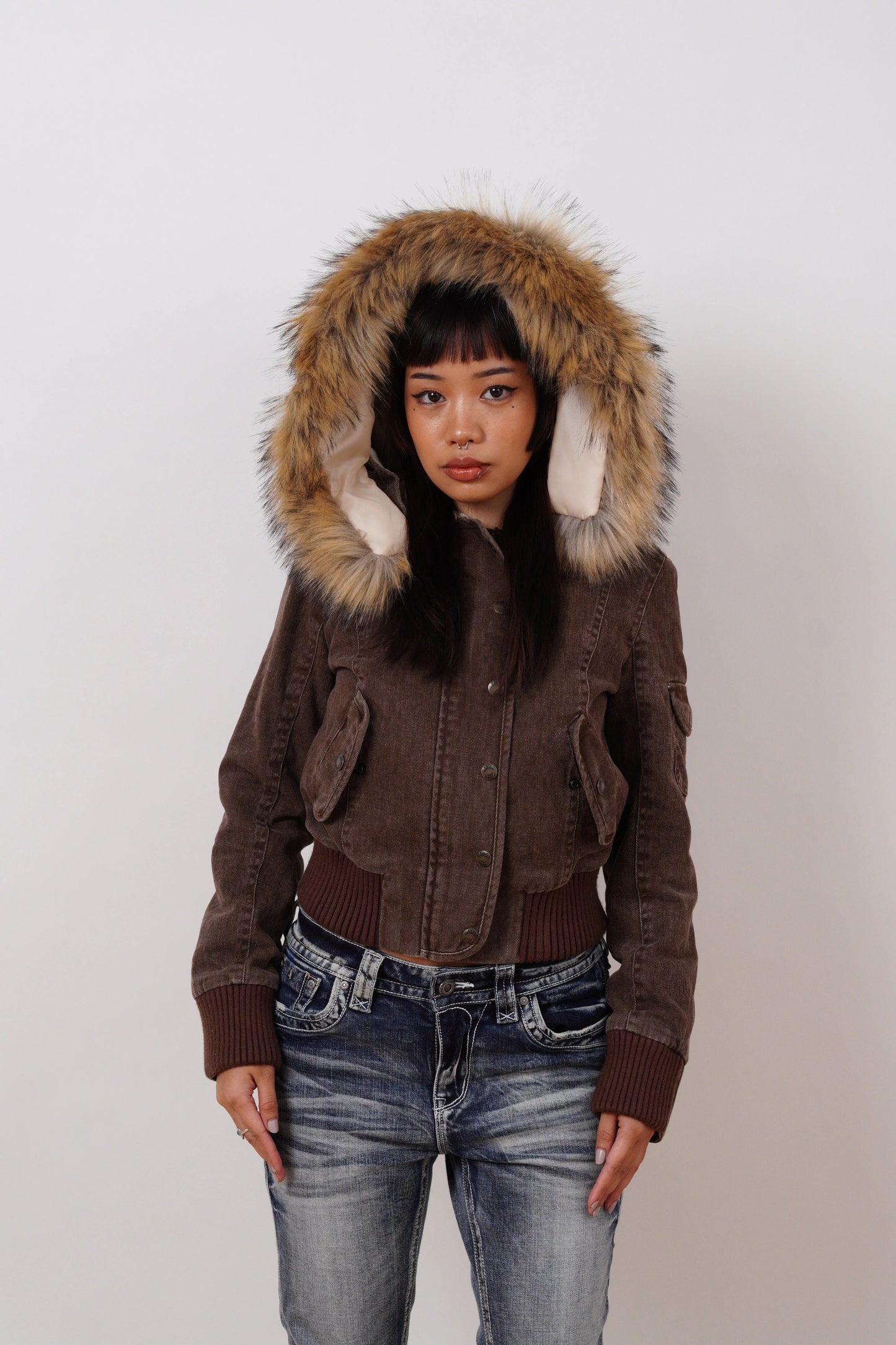 Nymera 2000s Jacket With Fur Collar