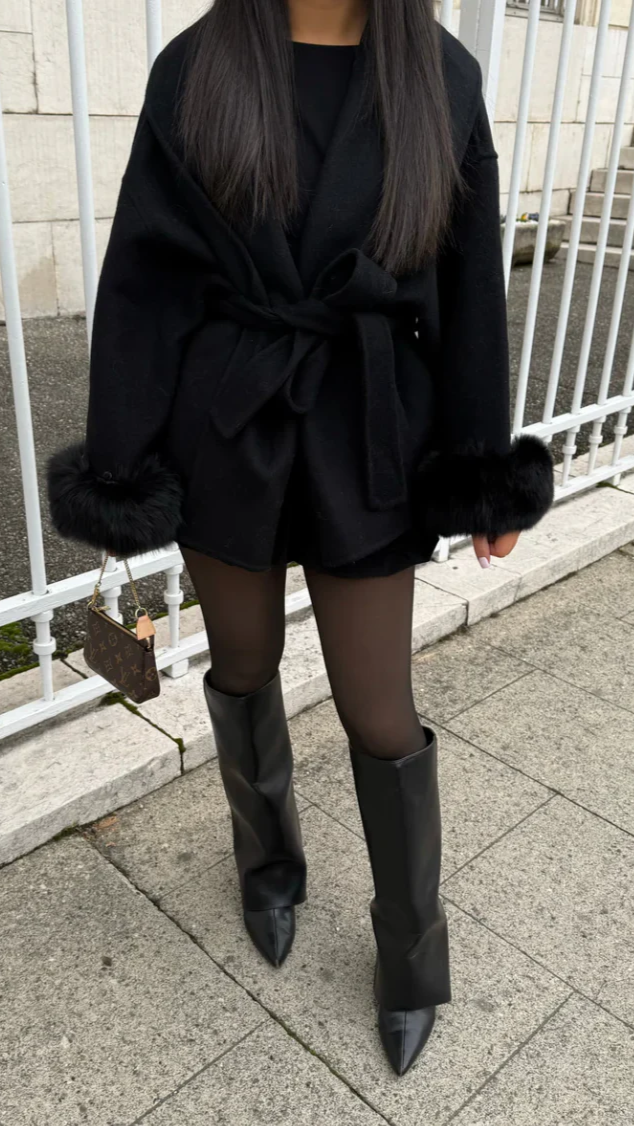 JENNY WITH FUR- WARM TAUPE