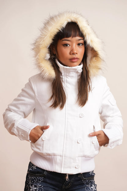 Nymera 2000s Jacket With Fur Collar