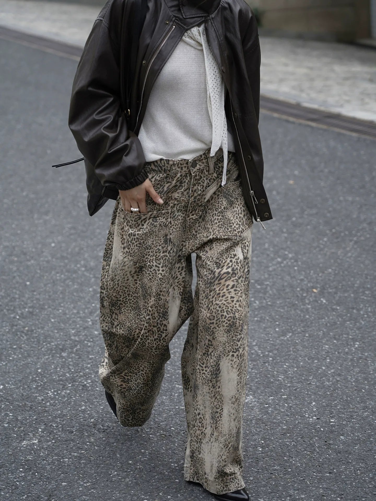 Nymera Leopard Jean